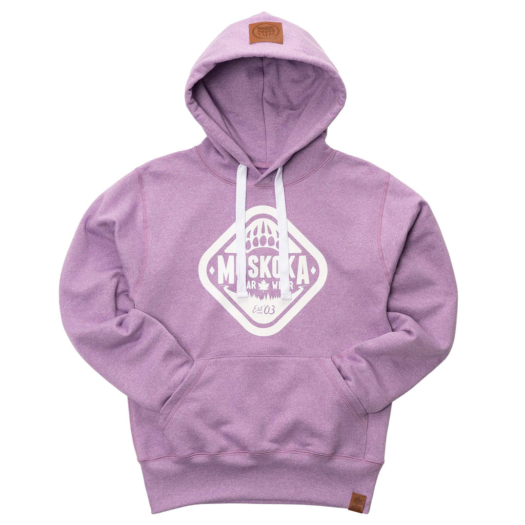 Muskoka Bear Wear – Ladies Vintage Cabin Hoody in Heather Lilac