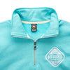 Muskoka Bear Wear – Ladies Vintage Cabin Quarter Zip in Heather Aqua