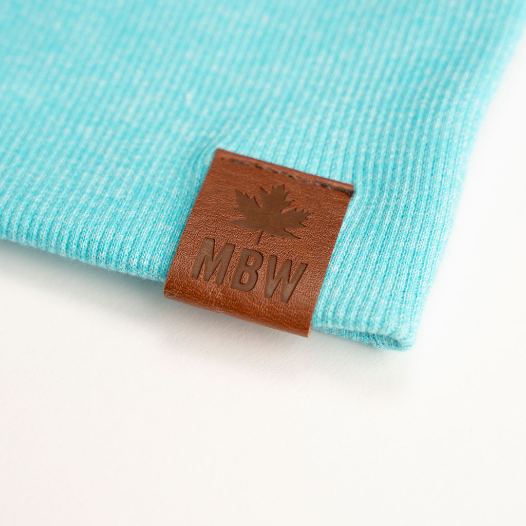 Muskoka Bear Wear – Ladies Vintage Cabin Quarter Zip in Heather Aqua