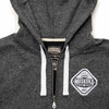 Muskoka Bear Wear – Ladies Vintage Full-Zip Jacket in Heather Black with White