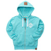 Muskoka Bear Wear – Muskoka Bear Wear – Ladies Vintage Full-Zip Jacket in Heather Aqua