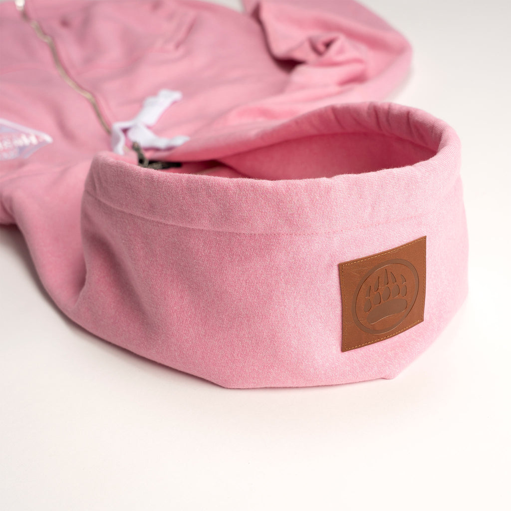 Muskoka Bear Wear – Ladies Vintage Full-Zip Jacket in Heather Pink