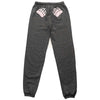 Muskoka Bear Wear – Ladies Vintage Paw Pants in Heather Black with Pink