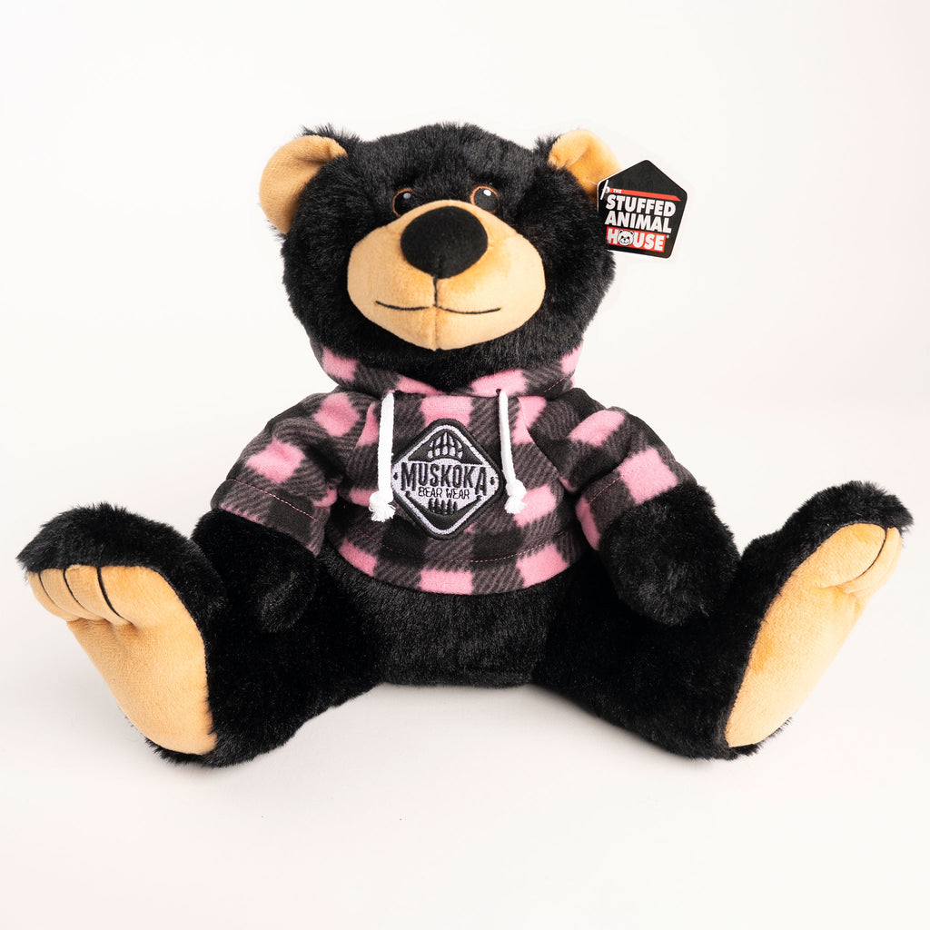 MBW Stuffed Bear with Pink Hoody