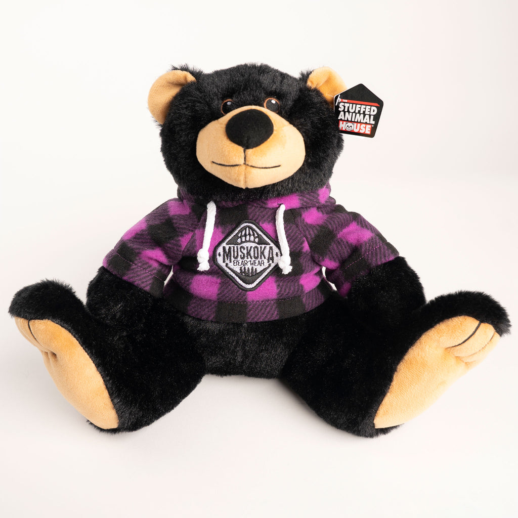 MBW Stuffed Bear with Purple Hoody