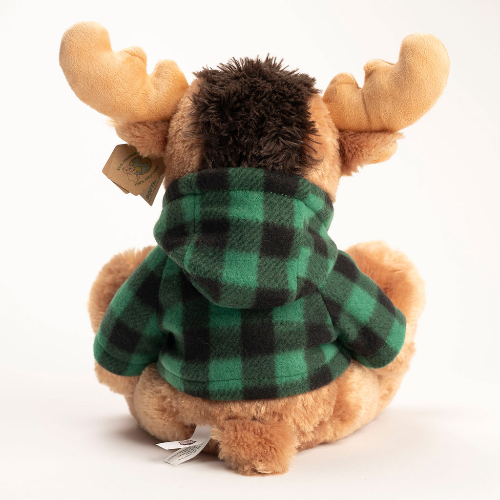 Muskoka Bear Wear – MBW Stuffed Moose with Green Hoody