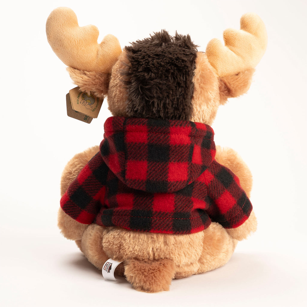 Muskoka Bear Wear – MBW Stuffed Moose with Red Hoody