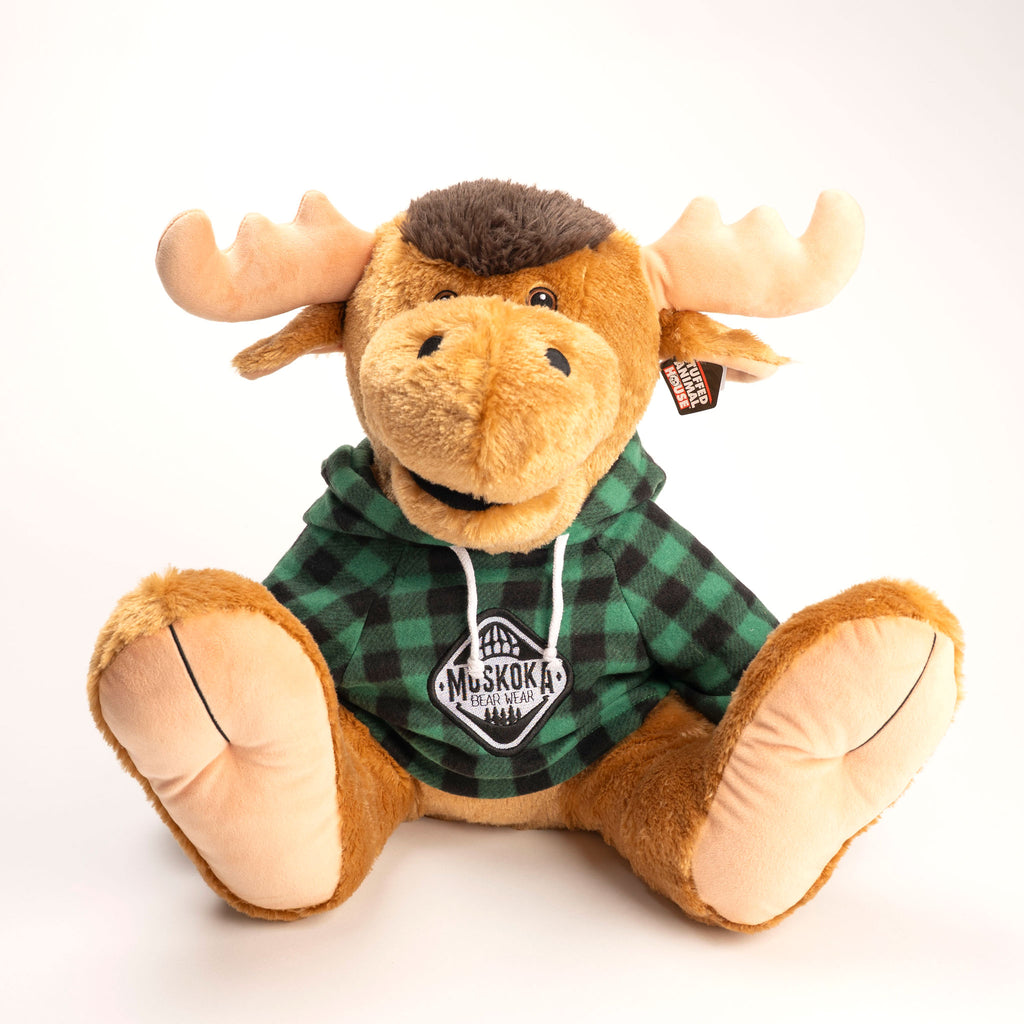 MBW Large Stuffed Moose with Hoody (20")
