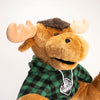 Muskoka Bear Wear – MBW Large Stuffed Moose with Green Hoody