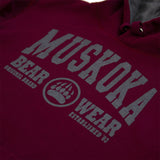 Muskoka Bear Wear – Men's Camp Hoody in Burgundy with Charcoal