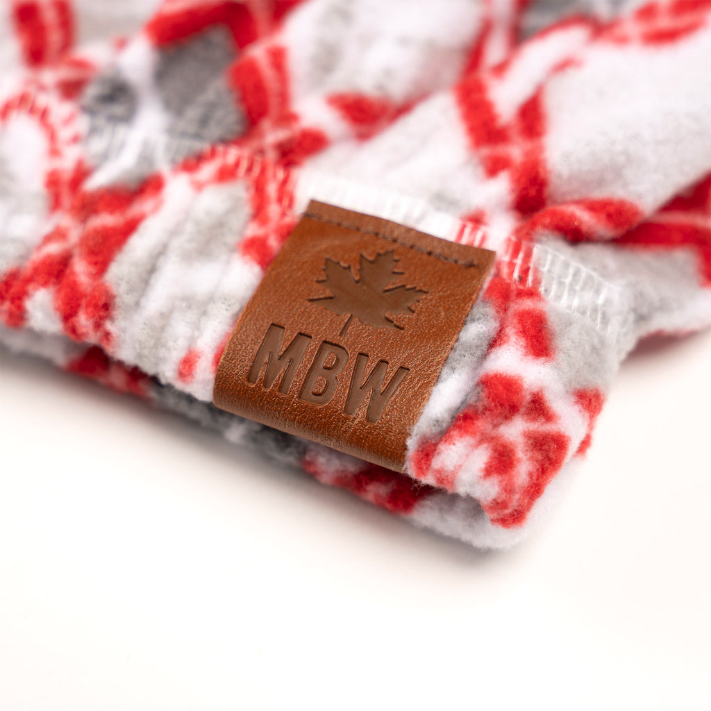 Muskoka Bear Wear – Men's Christmas Cottage Comfy Pants in Red with Grey