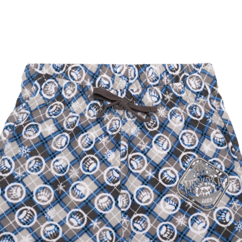 Muskoka Bear Wear – Men's Christmas Cottage Comfy Pants in Royal with Grey