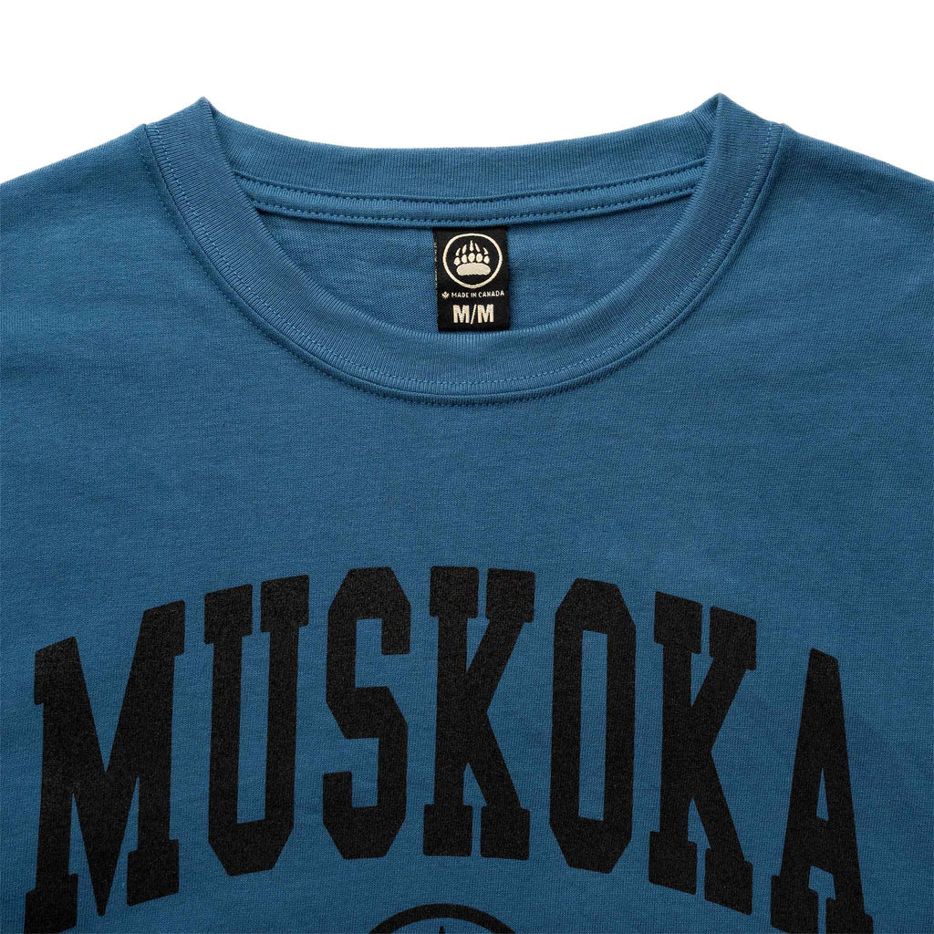 Muskoka Bear Wear – Men's Longsleeve Shirt in Lake Blue