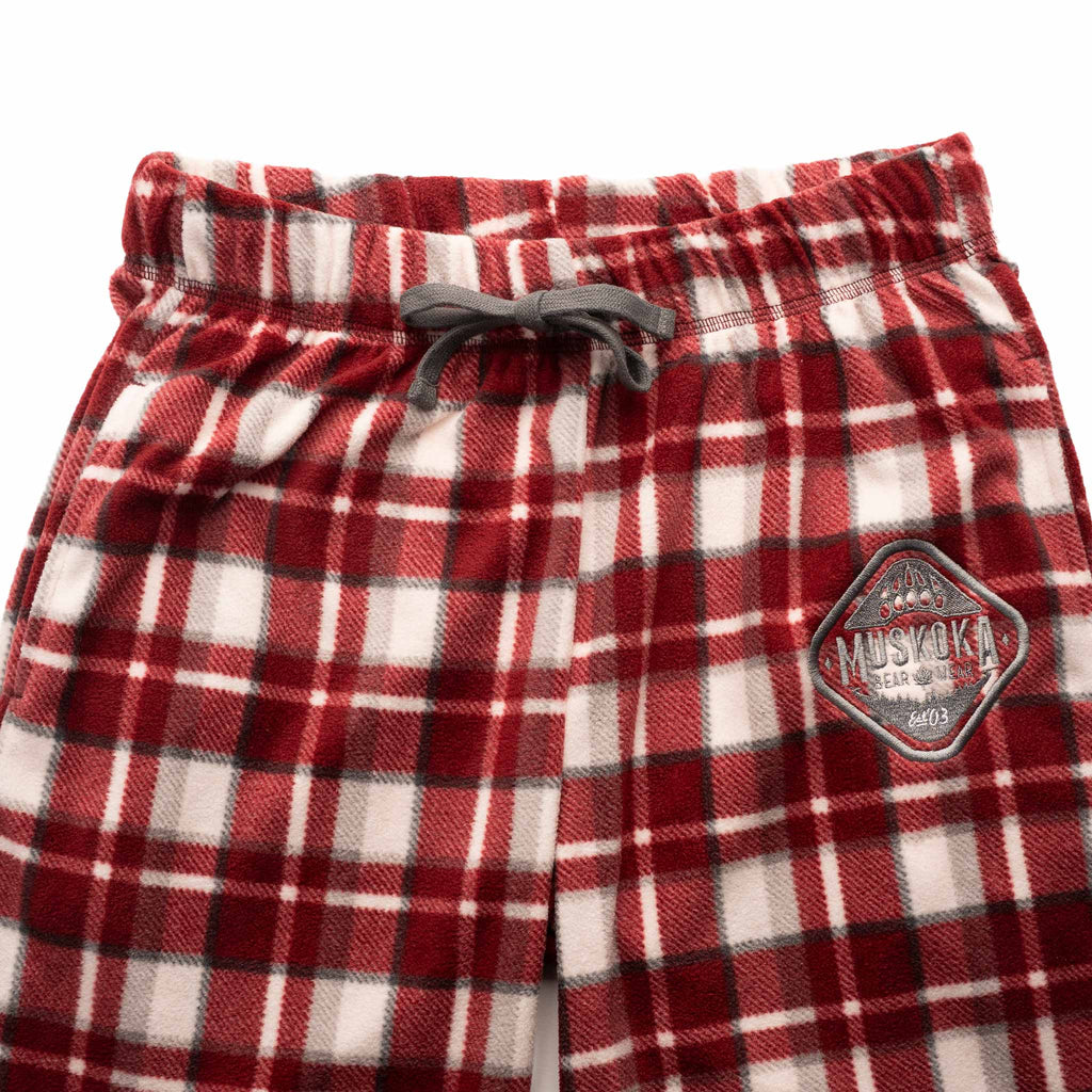 Muskoka Bear Wear – Men's Cottage Comfy Pants in Algonquin Red