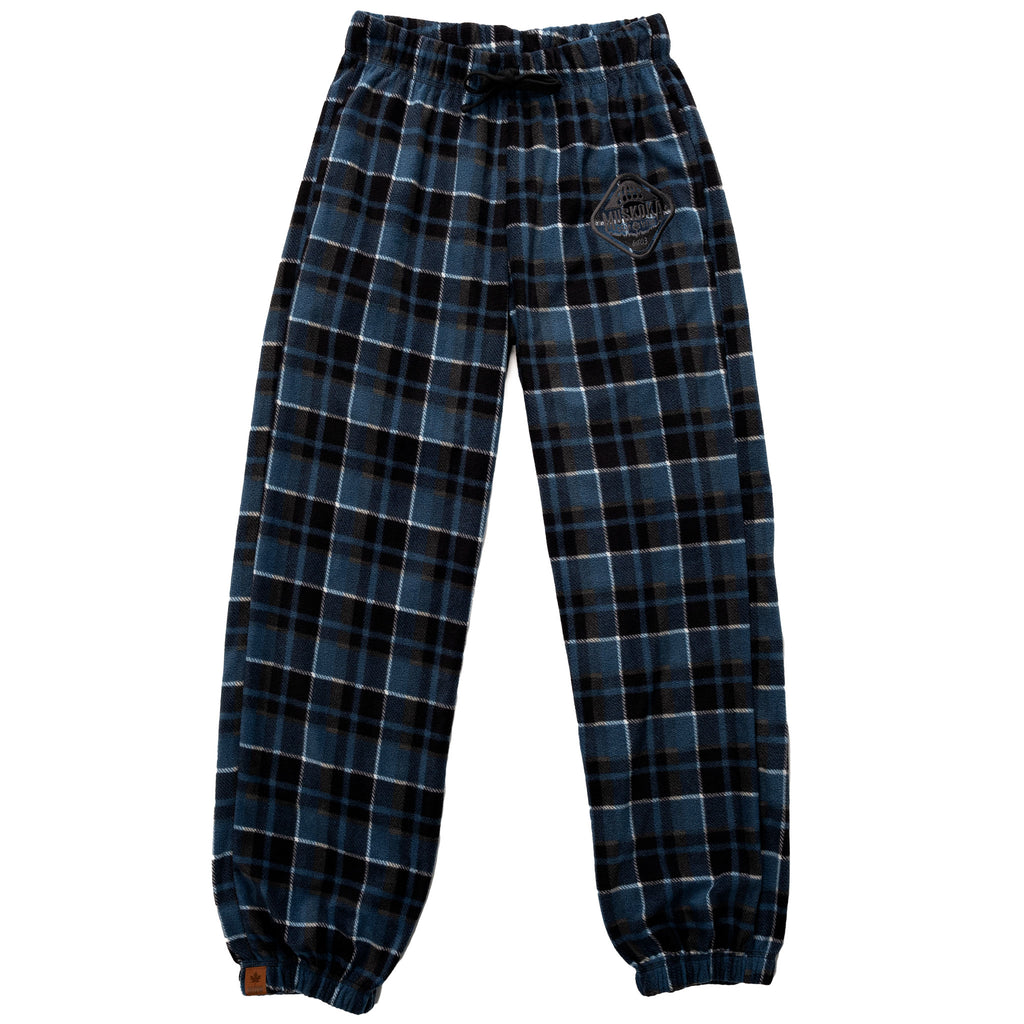 Muskoka Bear Wear – Men's Cottage Comfy Pants in Lake Blue with Black