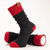 Muskoka Bear Wear – Men's Oxford Socks in Dark Charcoal with Red Band