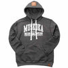 Muskoka Bear Wear – Men's Vintage Camp Hoody in Heather Black with White