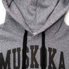Muskoka Bear Wear – Men's Vintage Camp Hoody in Heather Grey with Black