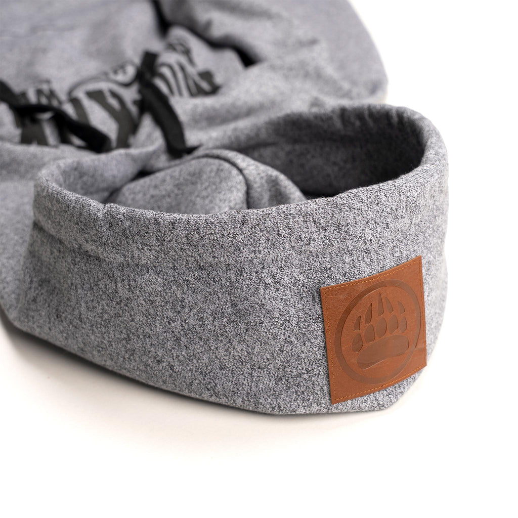 Muskoka Bear Wear – Men's Vintage Camp Hoody in Heather Grey with Black