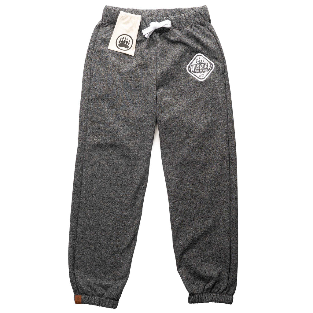 Muskoka Bear Wear – Men's Vintage Cabin Pants in Heather Black with White