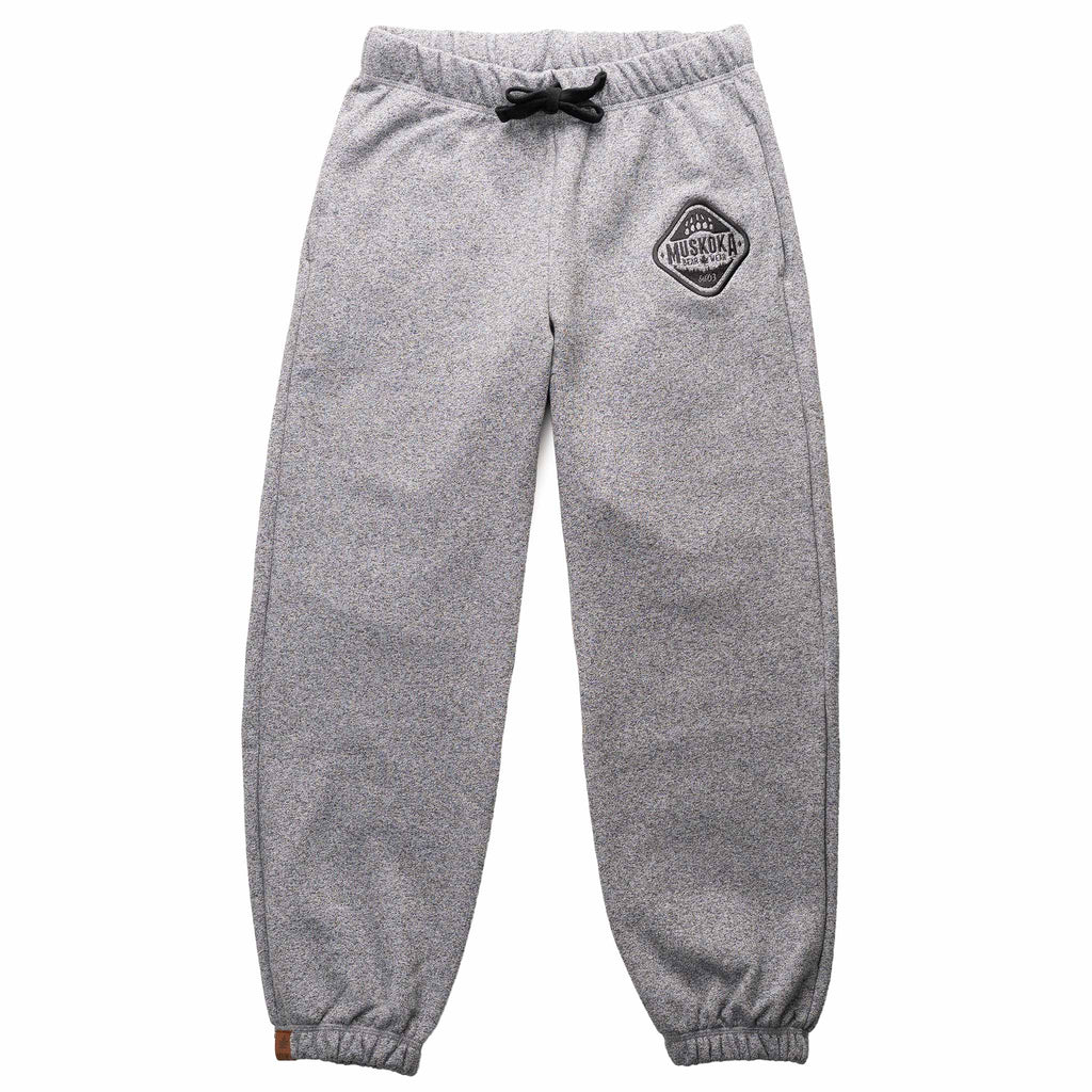 Muskoka Bear Wear – Men's Vintage Cabin Pants in Heather Grey with Black