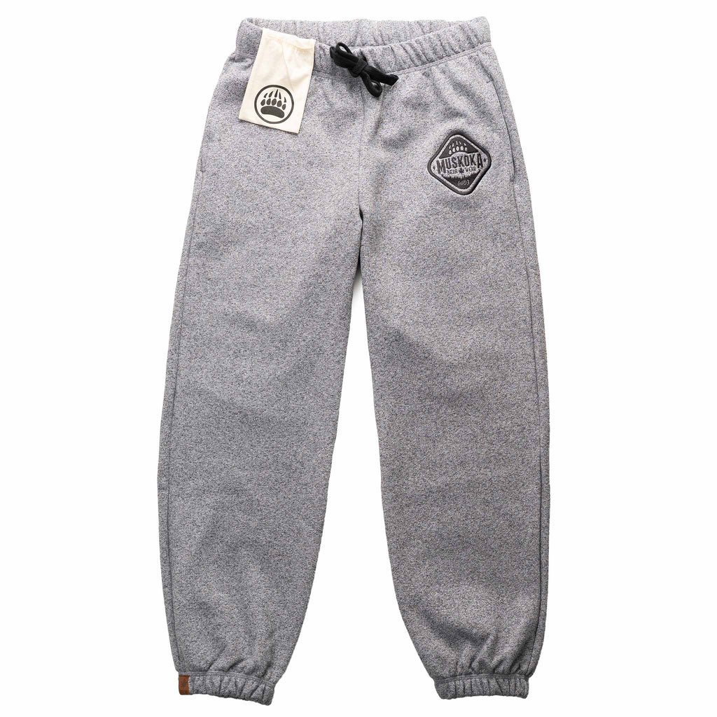 Muskoka Bear Wear – Men's Vintage Cabin Pants in Heather Grey with Black