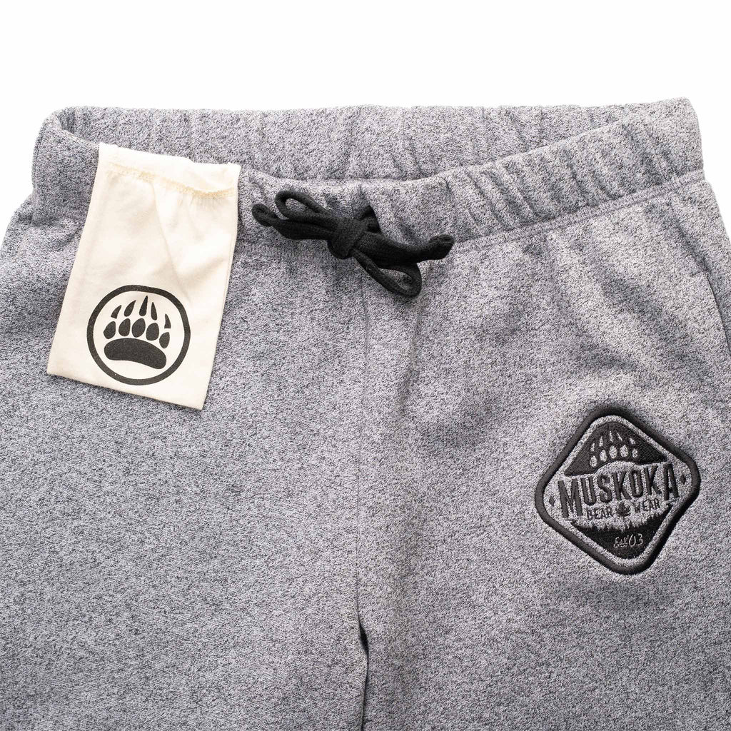Muskoka Bear Wear – Men's Vintage Cabin Pants in Heather Grey with Black
