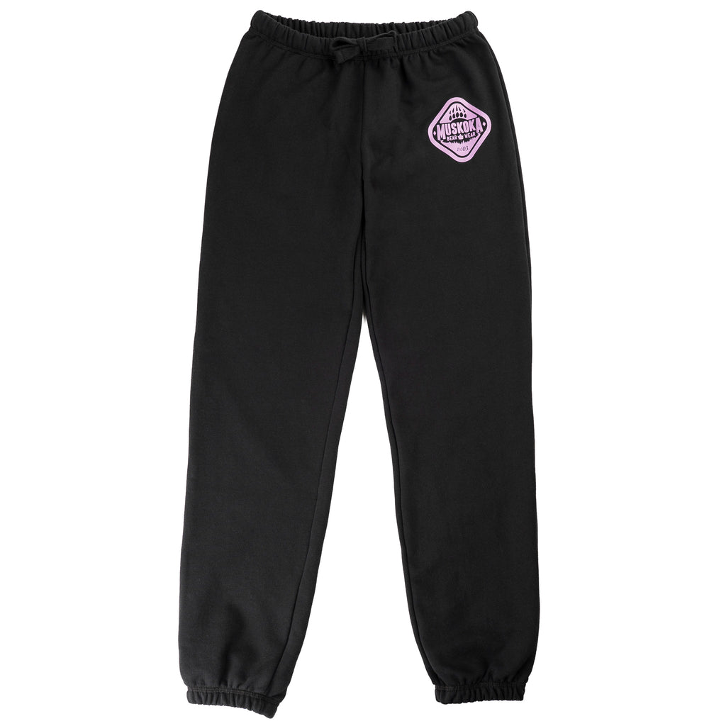 Muskoka Bear Wear – Original Paw Pants in Black with Lilac