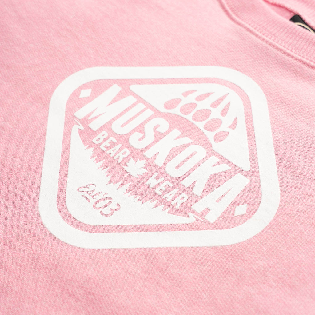 Muskoka Bear Wear – Vintage Infant Crewneck in Heather Pink