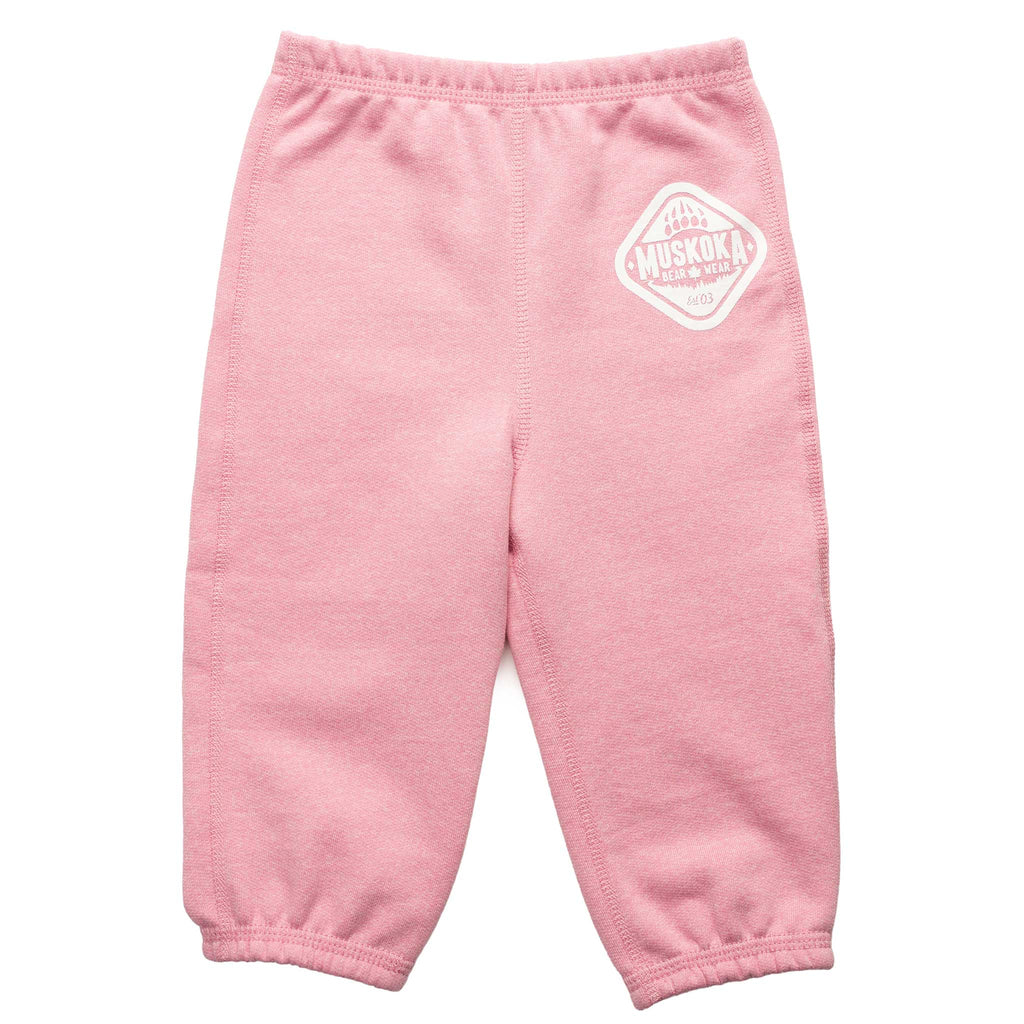 Muskoka Bear Wear – Vintage Infant Paw Pants in Heather Pink