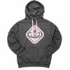 Muskoka Bear Wear – Made in Canada – MBW Vintage Ladies Hoody in Heather Black with Pink