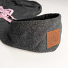 Muskoka Bear Wear – Made in Canada – MBW Vintage Ladies Hoody in Heather Black with Pink