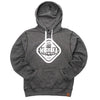 Muskoka Bear Wear – Made in Canada – MBW Vintage Ladies Hoody in Heather Black with White