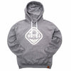 Muskoka Bear Wear – Made in Canada – MBW Vintage Ladies Hoody in Heather Grey with White