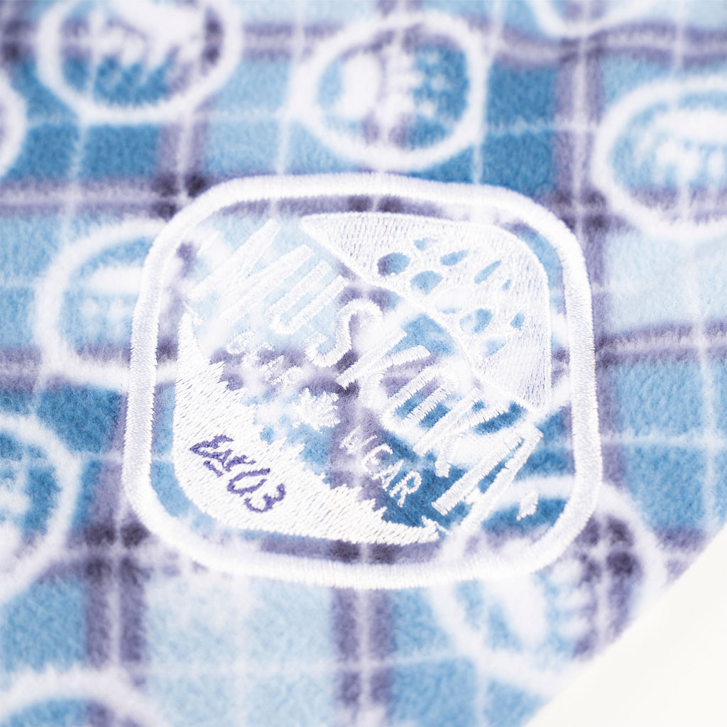 Muskoka Bear Wear – Youth Christmas Cottage Comfy Pants in Light Blue with Lilac