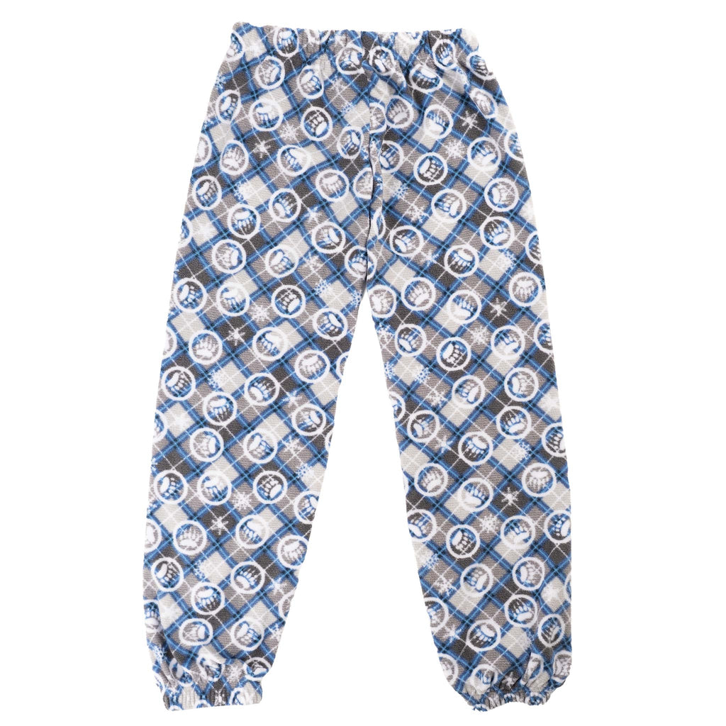 Muskoka Bear Wear – Youth Christmas Cottage Comfy Pants in Royal with Grey