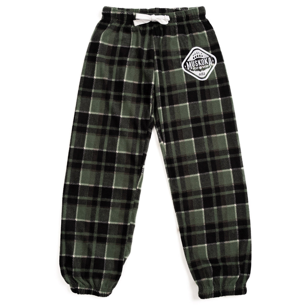 Muskoka Bear Wear – Youth Cottage Comfy Pants in Pine