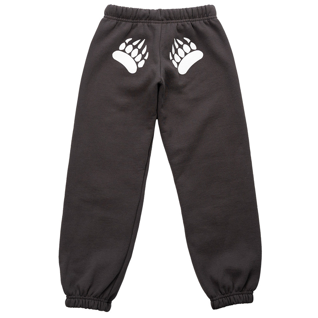Muskoak Bear Wear – Youth Paw Pants in Dark Charcoal with White