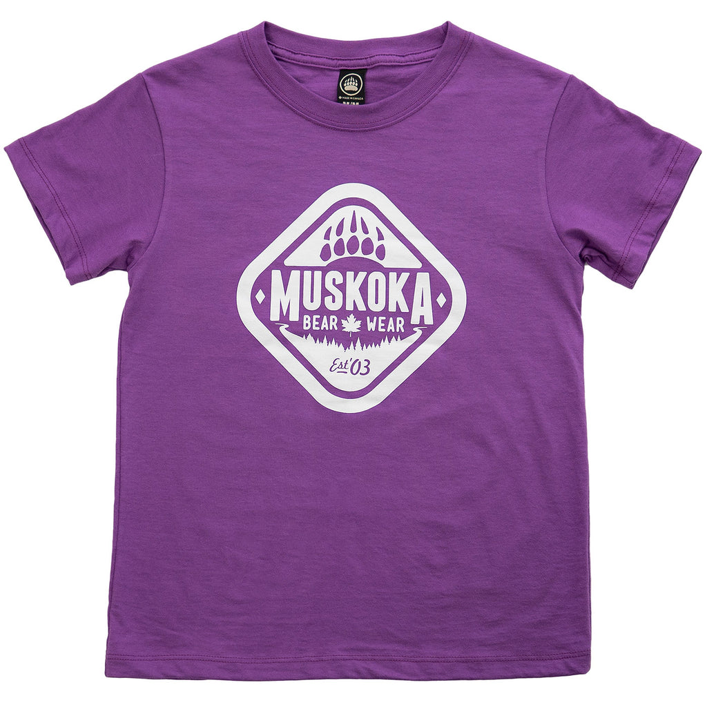 Muskoka Bear Wear – Youth T-Shirt in Dahlia