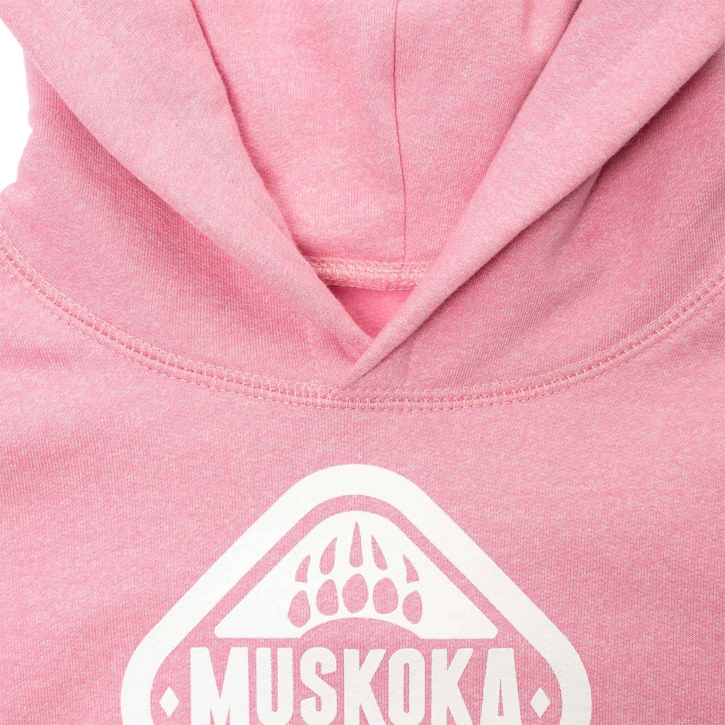 Muskoka Bear Wear – Youth Vintage Hoody in Heather Pink