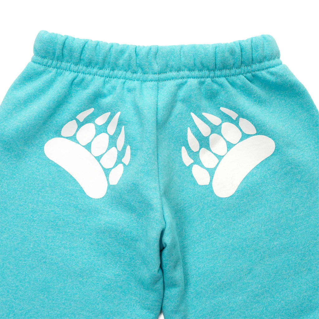 Muskoka Bear Wear – Youth Vintage Paw Pants in Heather Aqua