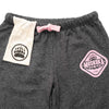 Muskoka Bear Wear – Ladies Vintage Paw Pants in Heather Black with Pink