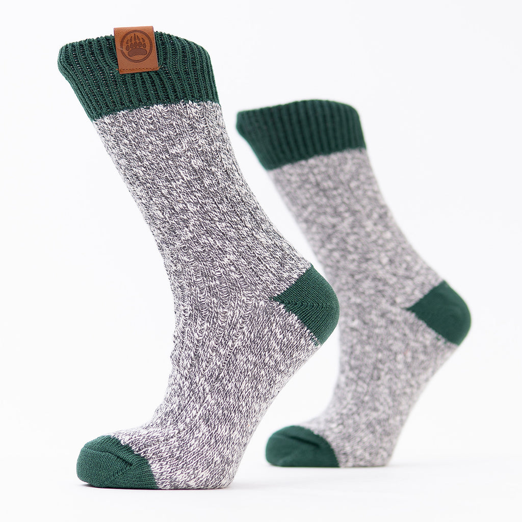 Muskoka Bear Wear – Ladies Socks with Green Band