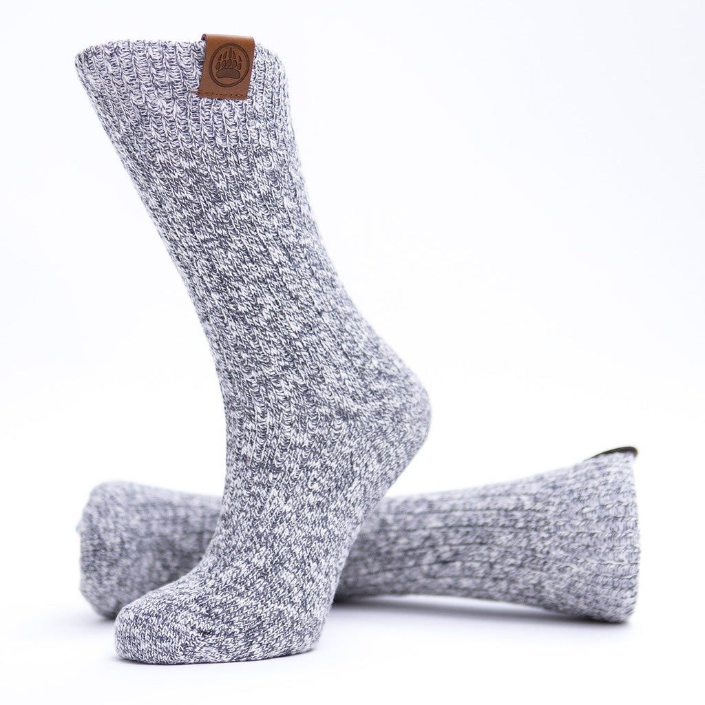 Muskoka Bear Wear – Ladies Socks Grey Mix with No Band