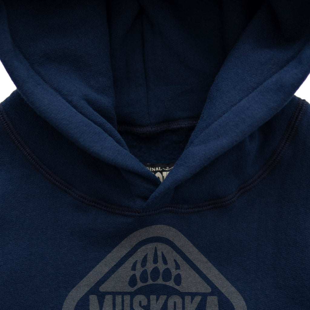 Muskoka Bear Wear – Youth Classic Hoody in Navy with Charcoal