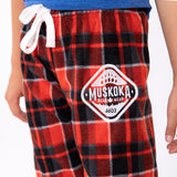 Muskoka Bear Wear – Youth Cottage Comfy Pants in Red Plaid