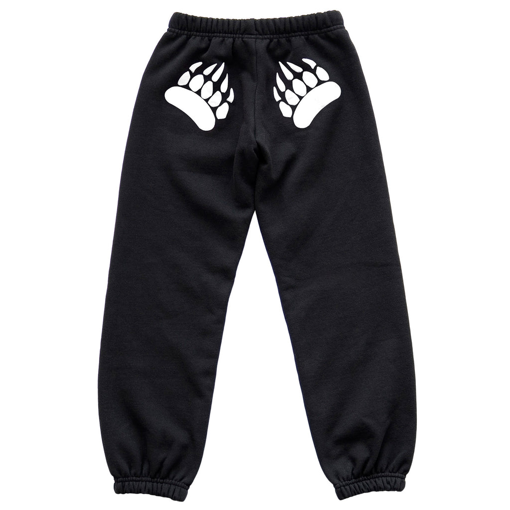 Muskoka Bear Wear – Youth Paw Pants in Black with White