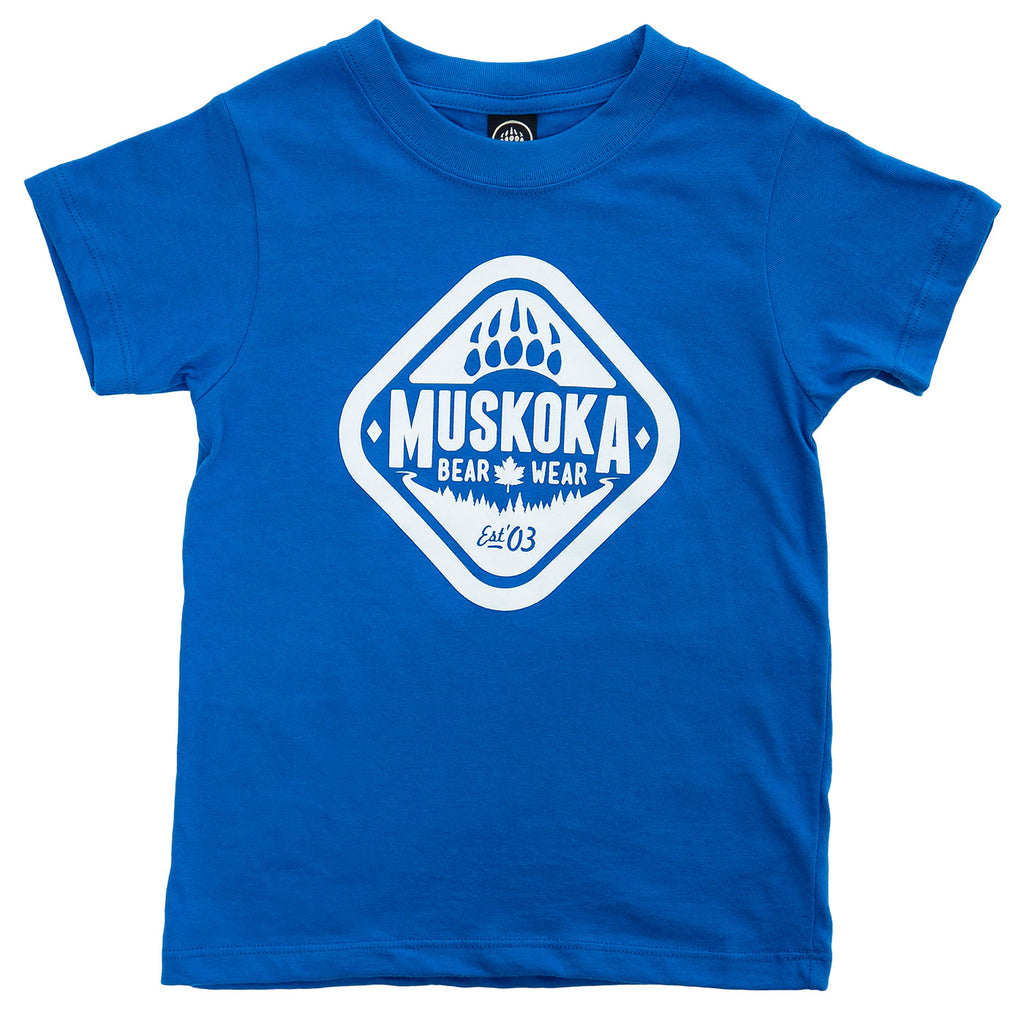 Muskoka Bear Wear – Youth T-Shirt in Royal